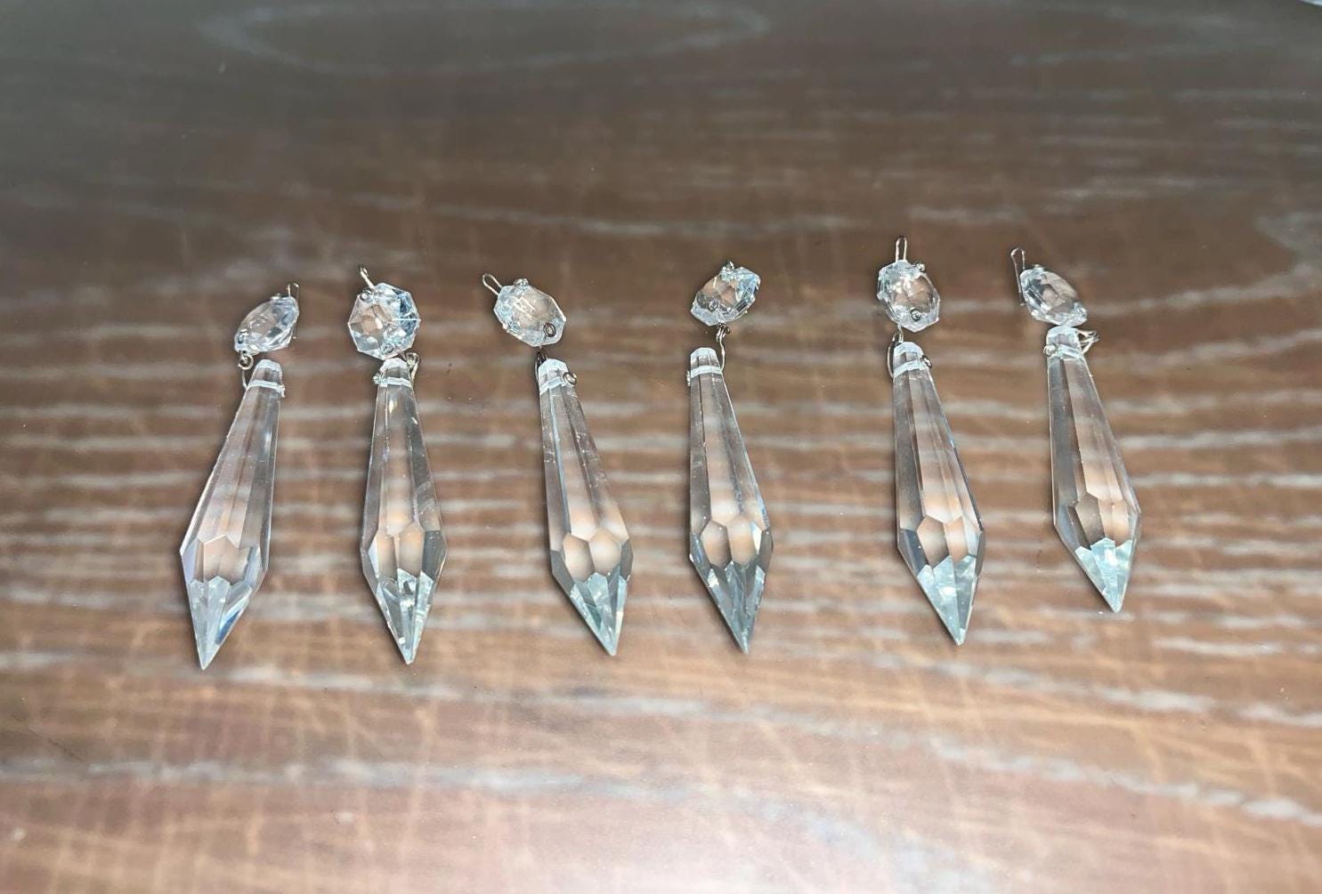 50Pc / Set Lampadario Cristalli Vetro Prismi Parti da Parete