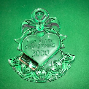 Waterford Marquis Crystal Our First Christmas Ornament, Waterford 2000 First Christmas Ornament, Waterford Marquis Ornament 2000