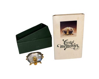 Swarovski Crystal Memories Treasure Chest, Swarovski Crystal Gold Treasure Box, Swarovski 1 3/8" Treasure Chest, Crystal Memories Box, Mint