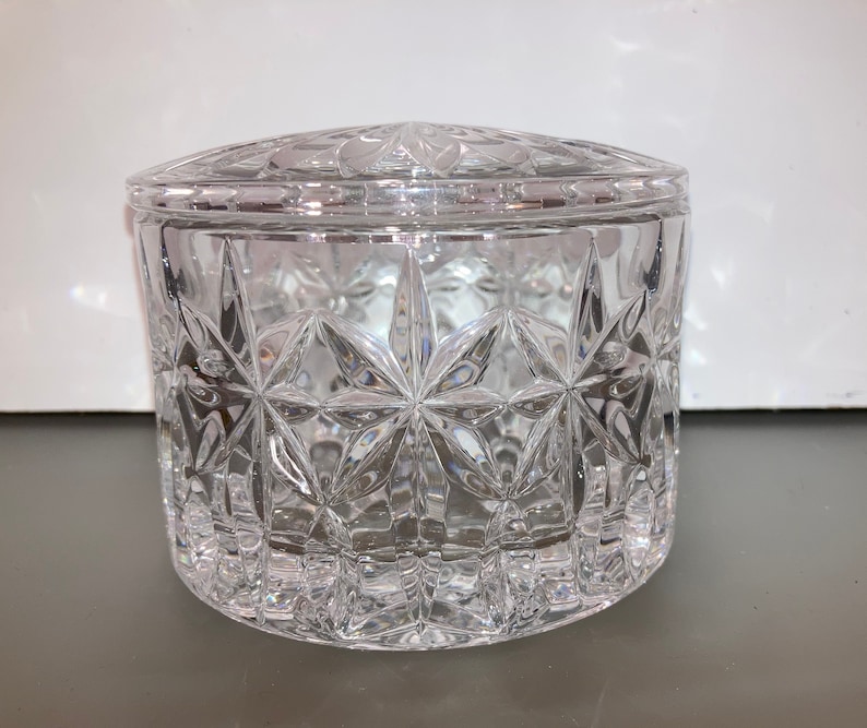 Balmforth Box Vintage Waterford Balmoral Lidded Box Waterford Round Vanity - Etsy