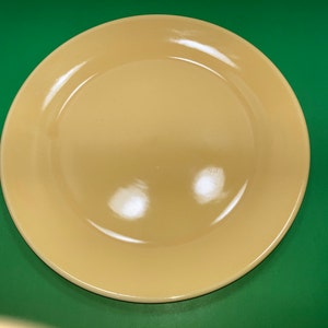 Vintage Bauer La Linda fat, Bauer USA gult runt bricka, Bauer Pottery La Linda gult 13" serveringsfat, Bauer stort fat, Bra skick