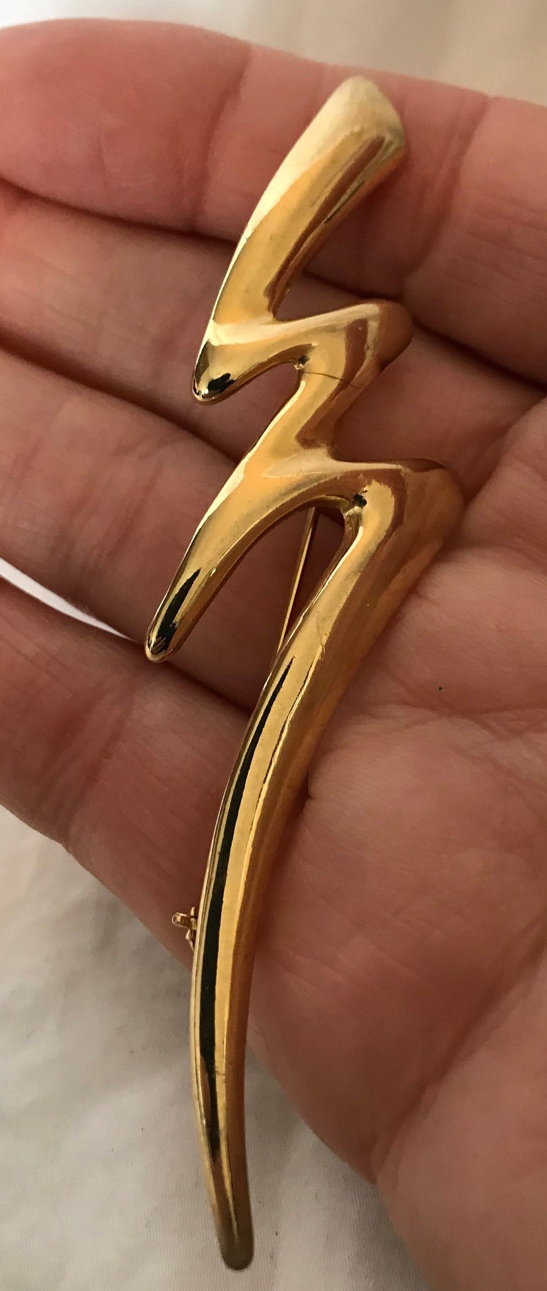 Vintage Gold Squiggle Pin Brooch Gold Tree Pin Brooch Gold Etsy