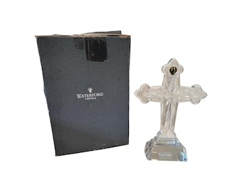 Vintage Waterford 10" Star Cross, Waterford Standing Star Cross, Waterford Cross Waterford 40016185, Waterford 10" Star Altar Cross, New Box