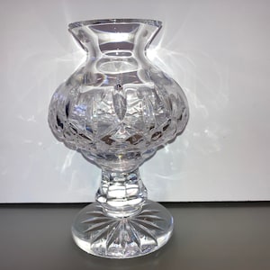 Vintage Waterford Lismore Hurricane Votive Candle Holder, Waterford Lismore Crystal Candle Holder, Waterford Lismore 7 1/2" Hurricane Lamp image 1