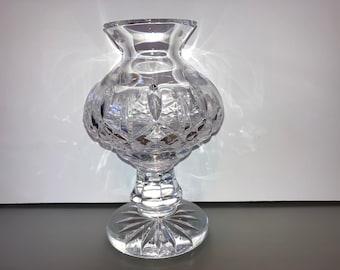 Vintage Waterford Lismore Hurricane Votive Candle Holder, Waterford Lismore Crystal Candle Holder, Waterford Lismore 7 1/2" Hurricane Lamp