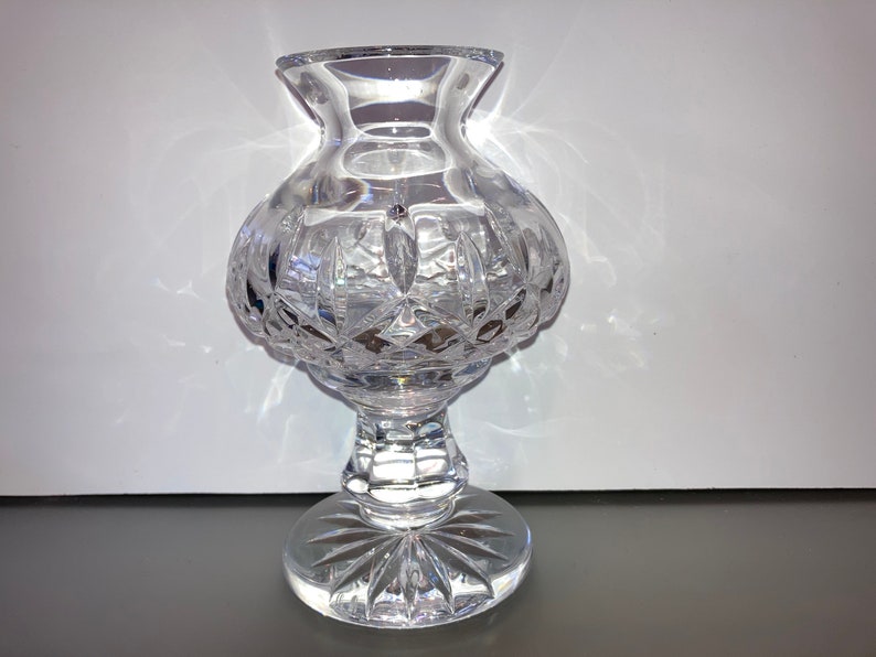Vintage Waterford Lismore Hurricane Votive Candle Holder, Waterford Lismore Crystal Candle Holder, Waterford Lismore 7 1/2" Hurricane Lamp image 1