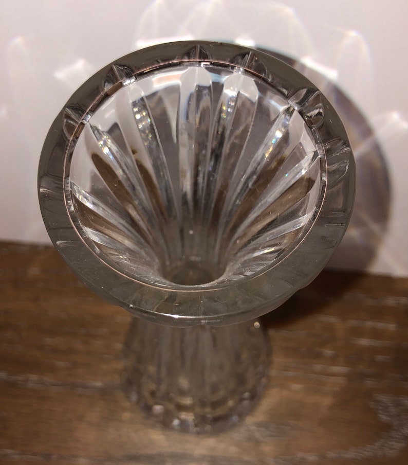 Vintage Flared Fluted Vase Crystal 7 Tall Bud Vase Etsy