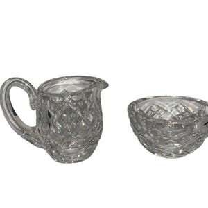 Petit sucrier en crème Waterford Giftware, Petit sucrier en crème en cristal de Waterford, Petit pichet à sucre en crème Waterford Giftware, Petit sucrier, menthe image 2