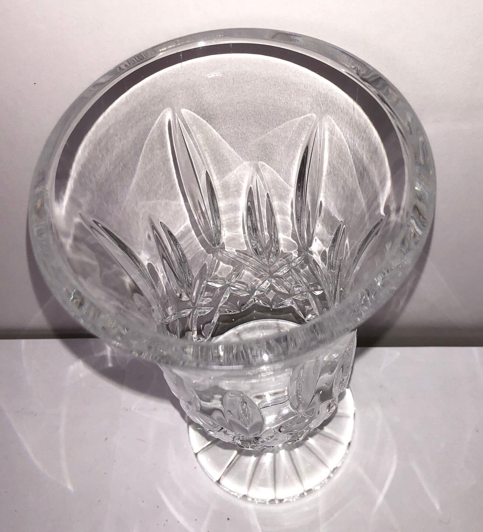 Waterford 7 Footed Lismore Vase Crystal Waterford Etsy