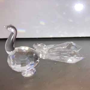 置物、オブジェ SWAROVSKI Peacock Swarovski Crystal Society White Peacock in Original Box - Etsy