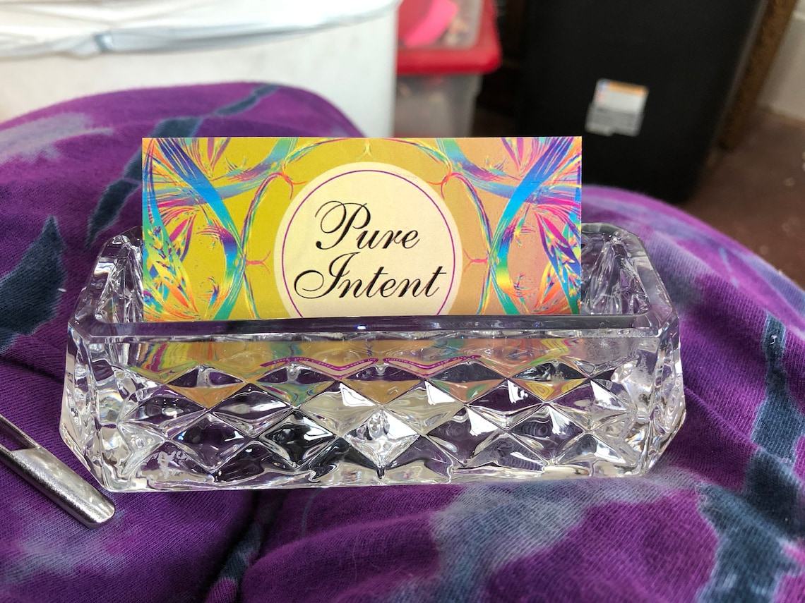 Waterford Crystal Business Card Holder Waterford Westover Etsy