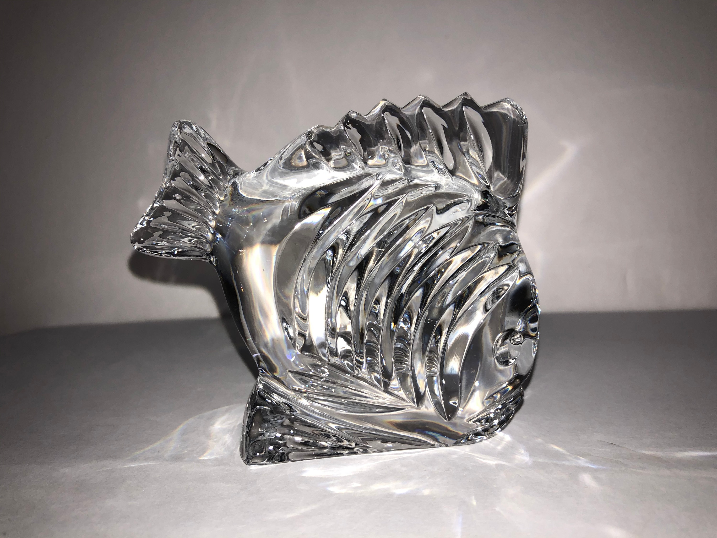 Vintage Waterford Fish Paperweight Signed Waterford Crystal Etsy