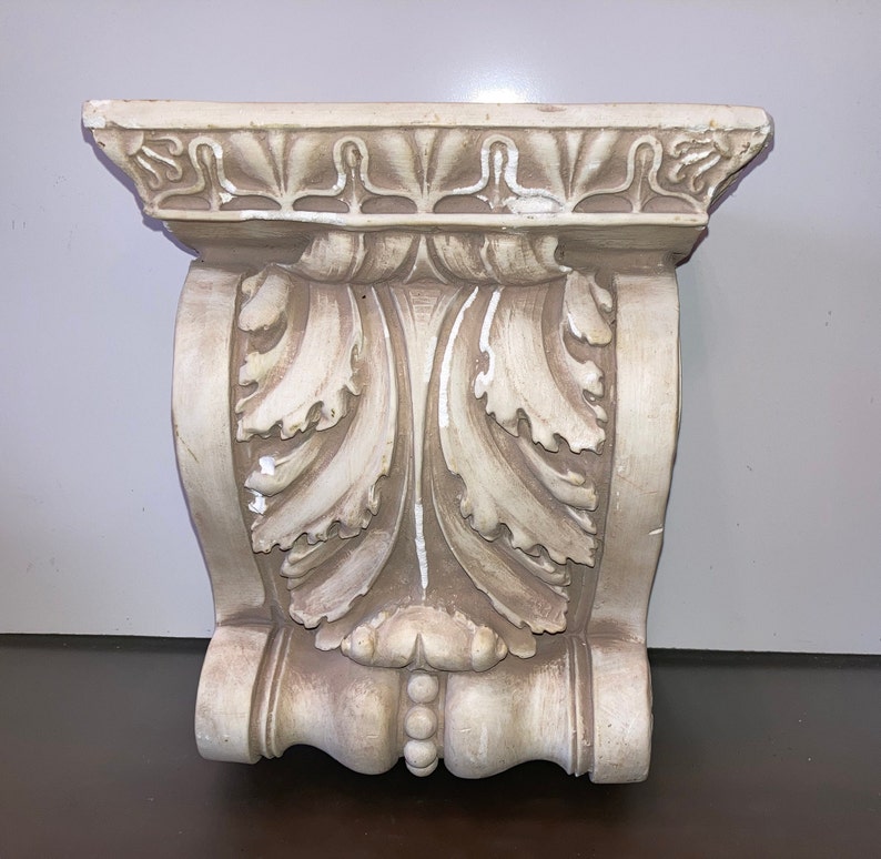 Pair Vintage Plaster Wall Sconce Plaster Wall Shelf Etsy