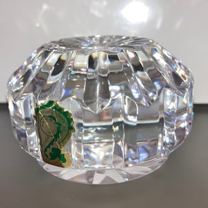 Waterford Cut Crystal Paperweight, Waterford Round Crystal Paper Weight, Waterford Faceted Paperweight, Crystal Faceted Paper Weight, MINT