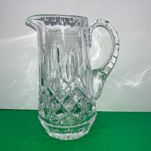Vintage Kristallkrug, 13,5 cm kleiner Krug, hochwertiger Kristallsaucenkrug, Kristallsirupkrug, Kristalldressingkrug, Mint