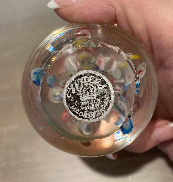 Latticino Glass ミルフィオリ フラワー ペーパーウエイト 置物 Latticino Glass ミルフィオリ フラワー ペーパーウエイト 置物