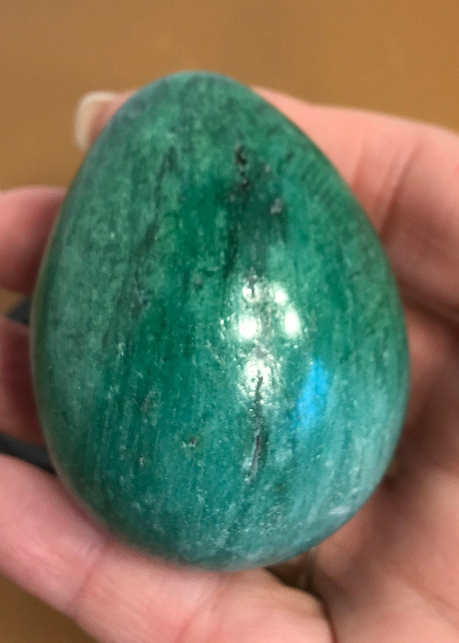 Vintage Green Alabaster Marble Egg Vintage Hand Cut Polished Etsy