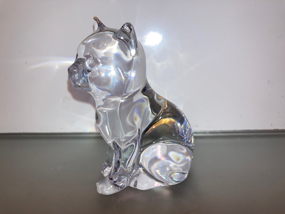 Princess House Crystal Cat, Lead Crystal Cat Figure, Princess House