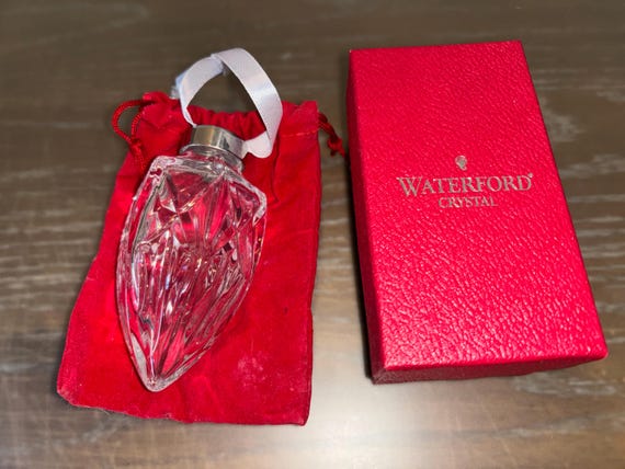Waterford Crystal 1996 Ornament, Waterford 1996 Crystal Ornament Ball, Signed Waterford Ornament 1996, Waterford Top Ornament, Mint in Box
