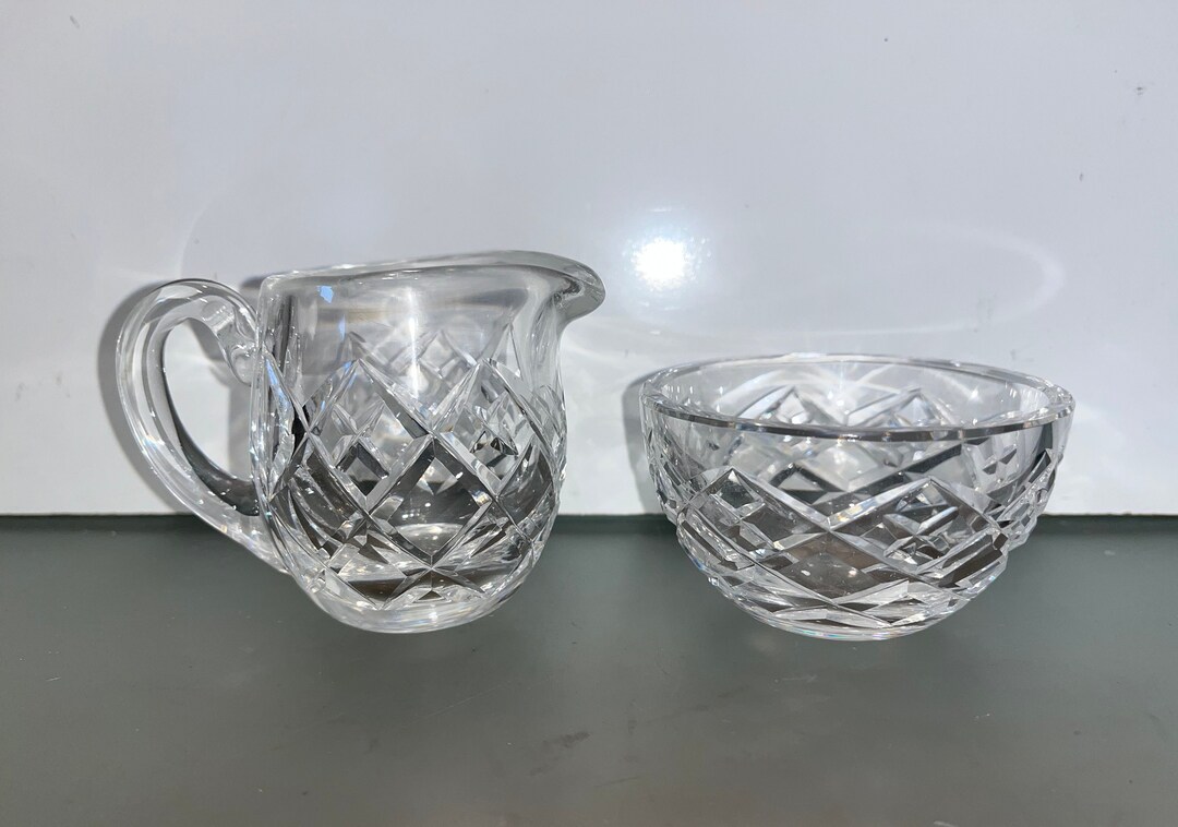 Waterford Giftware Small Cream Sugar, Signed Waterford Crystal Small