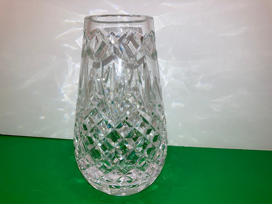 Vintage Waterford 7 Vase, Crystal Waterford Ladder Vase, Waterford
