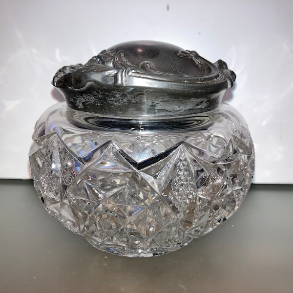 Glass Vanity Jar Etsy