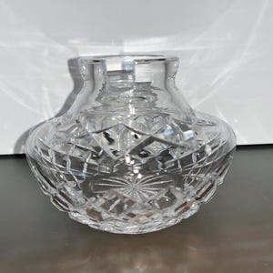 Waterford Lamp Base, Waterford Replacement Globe, Signed Waterford Notch Cut Globe, 4 1/2&quot; Waterford Hurricane Globe Replacement, Mint