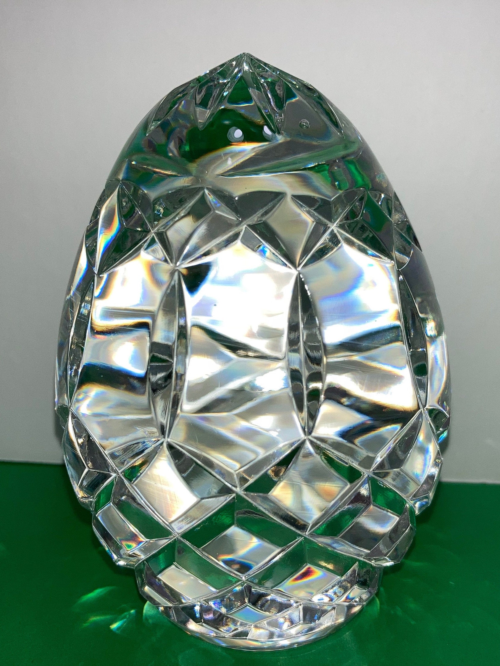 Large Crystal Egg Paper Weight Vintage Clear Crystal Egg | Etsy