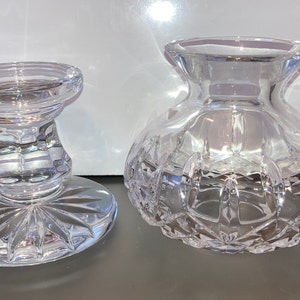 Vintage Waterford Lismore Hurricane Votive Candle Holder, Waterford Lismore Crystal Candle Holder, Waterford Lismore 7 1/2" Hurricane Lamp image 3