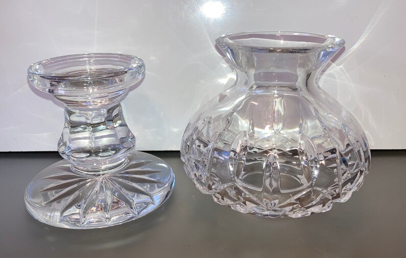 Vintage Waterford Lismore Hurricane Votive Candle Holder, Waterford Lismore Crystal Candle Holder, Waterford Lismore 7 1/2" Hurricane Lamp image 3