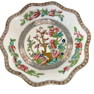 Vintage Coalport Indian Tree 8&quot; Bowl, Coalport Indian Tree Scalloped Serving Bowl, Coalport England Indian Tree Soup Bowl, Indian Tree Mint