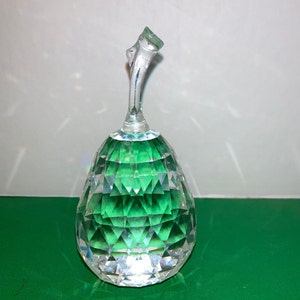 Swarovski Faceted Pear, Faceted Swarovski Pear Figure, Swarovski 3 1/2&quot; Pear, Crystal Pear, Swarovski Pear No LEAF
