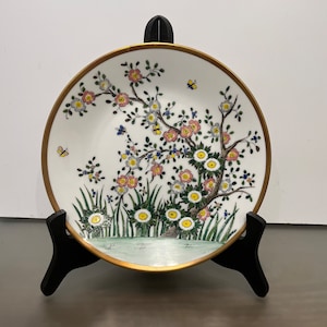 2 Hutschenreuther 7 1/2&quot; Salad Plates, Hutschenreuther Louisa Reggiana Plates, Germany Hand Painted Plates Blossom, Germany Plates, Good