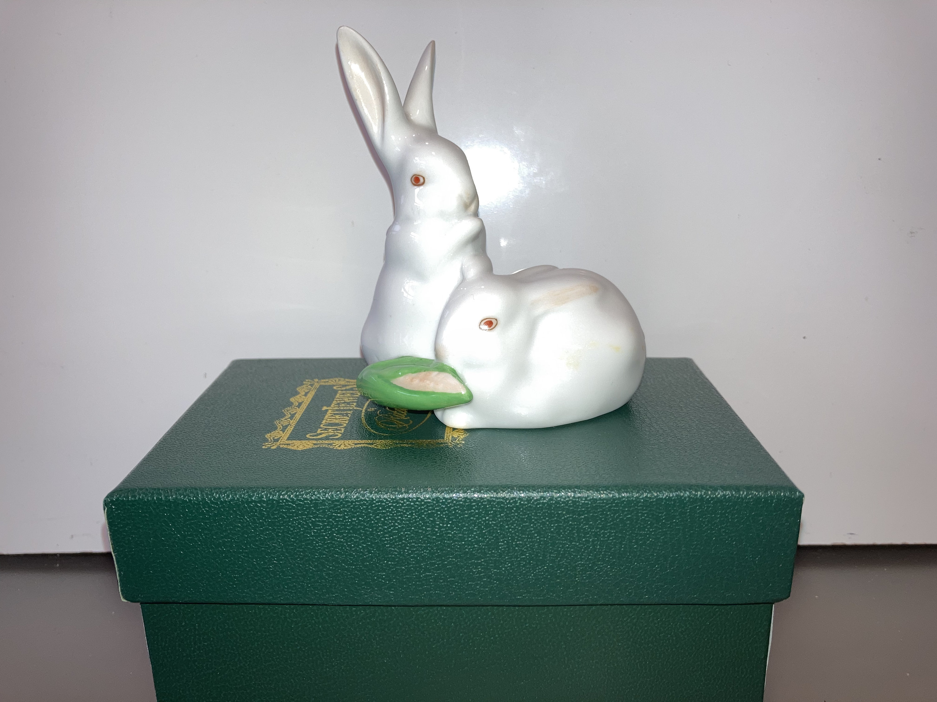 Hungry Rabbit with Carrot - Herend Animal Figurine