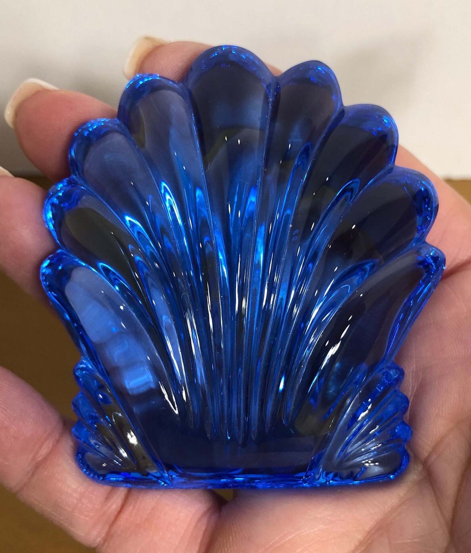 Vintage Waterford Scallop Paperweight Waterford Crystal Blue Etsy