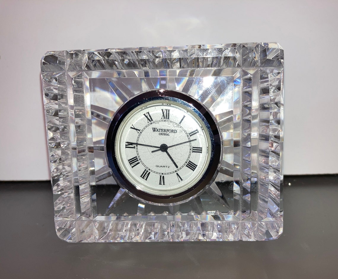 Waterford Crystal 2 1/2 Clock Waterford Square Clock Etsy