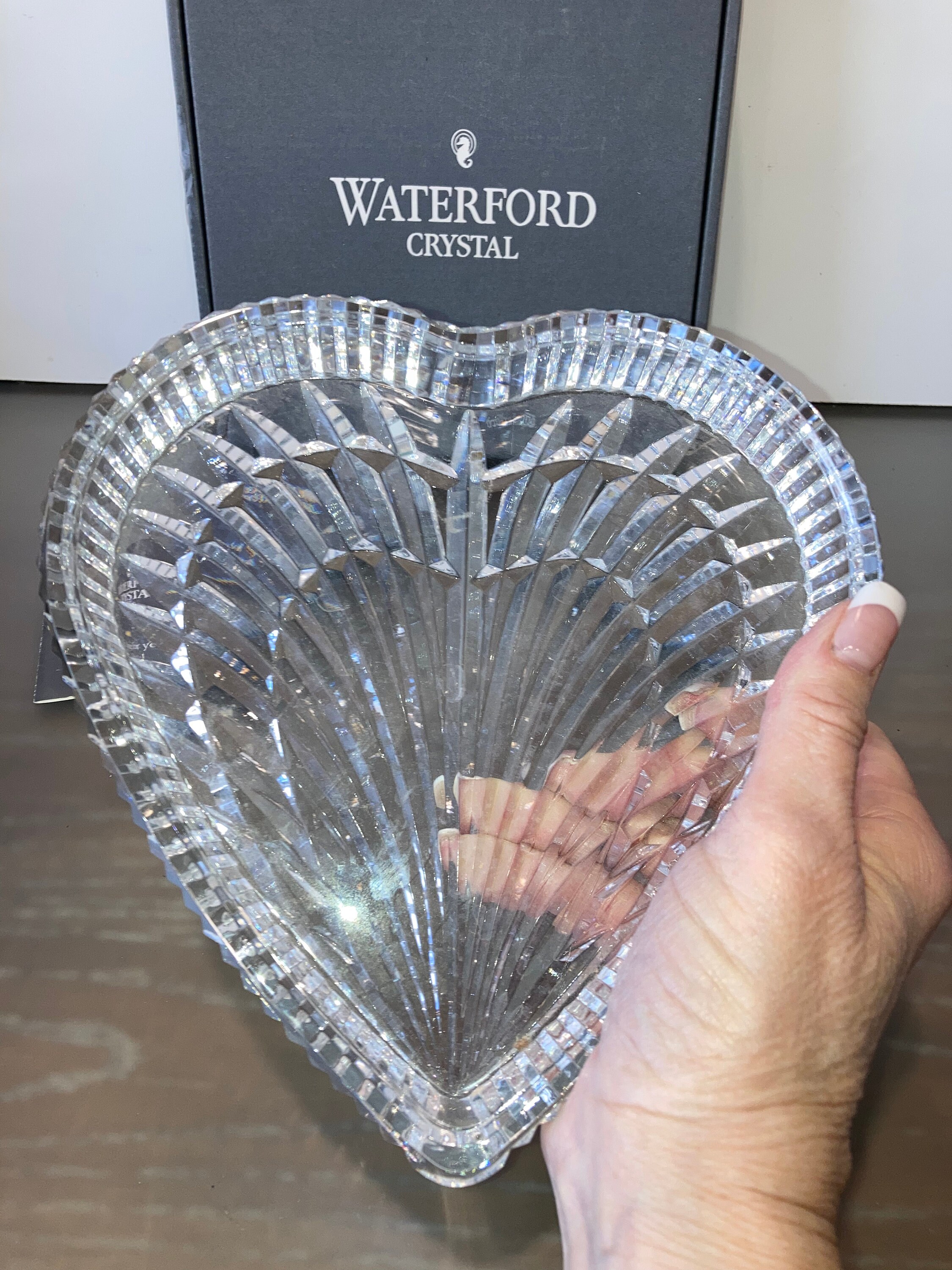 Waterford Crystal Heart Tray Waterford Crystal Heart Serving Etsy