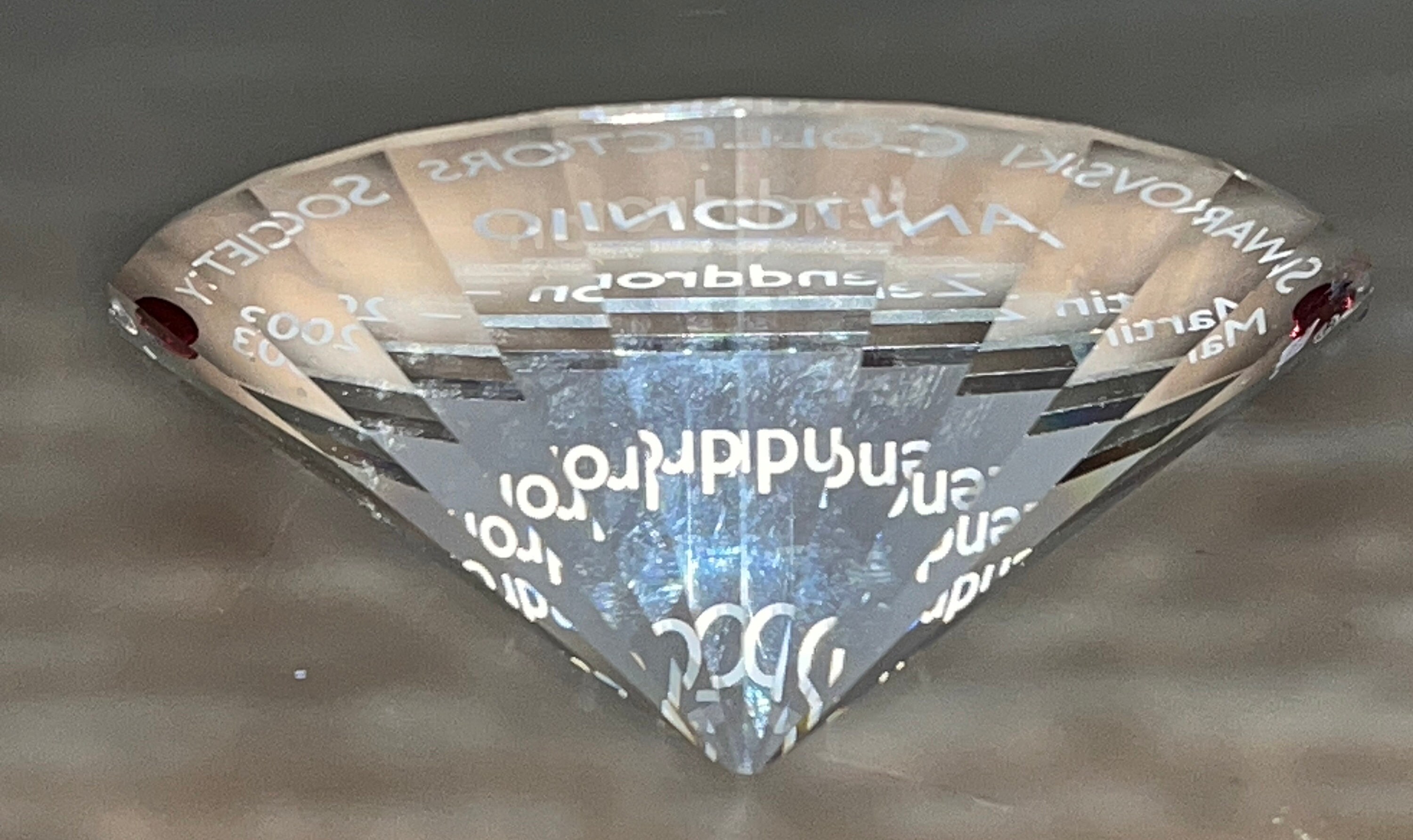 スワロフスキー ☆　スワロフスキークリスタル（マルティン・ツェンドロン作）２００３年　希少品　☆ マジックオブダンス アントニオ 2003年 プラーク・飾り