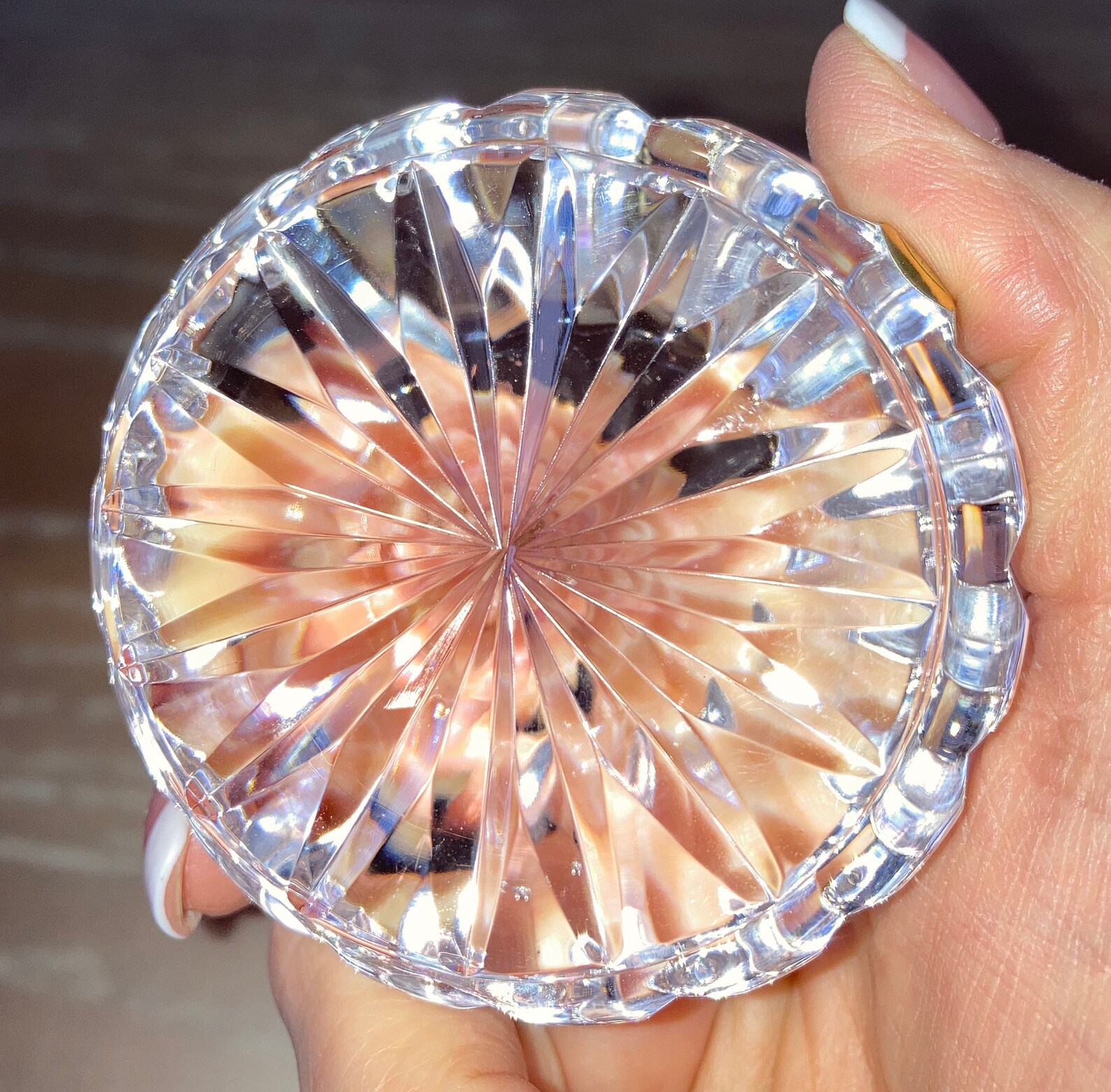 Waterford Cut Crystal Paperweight Waterford Round Crystal Etsy