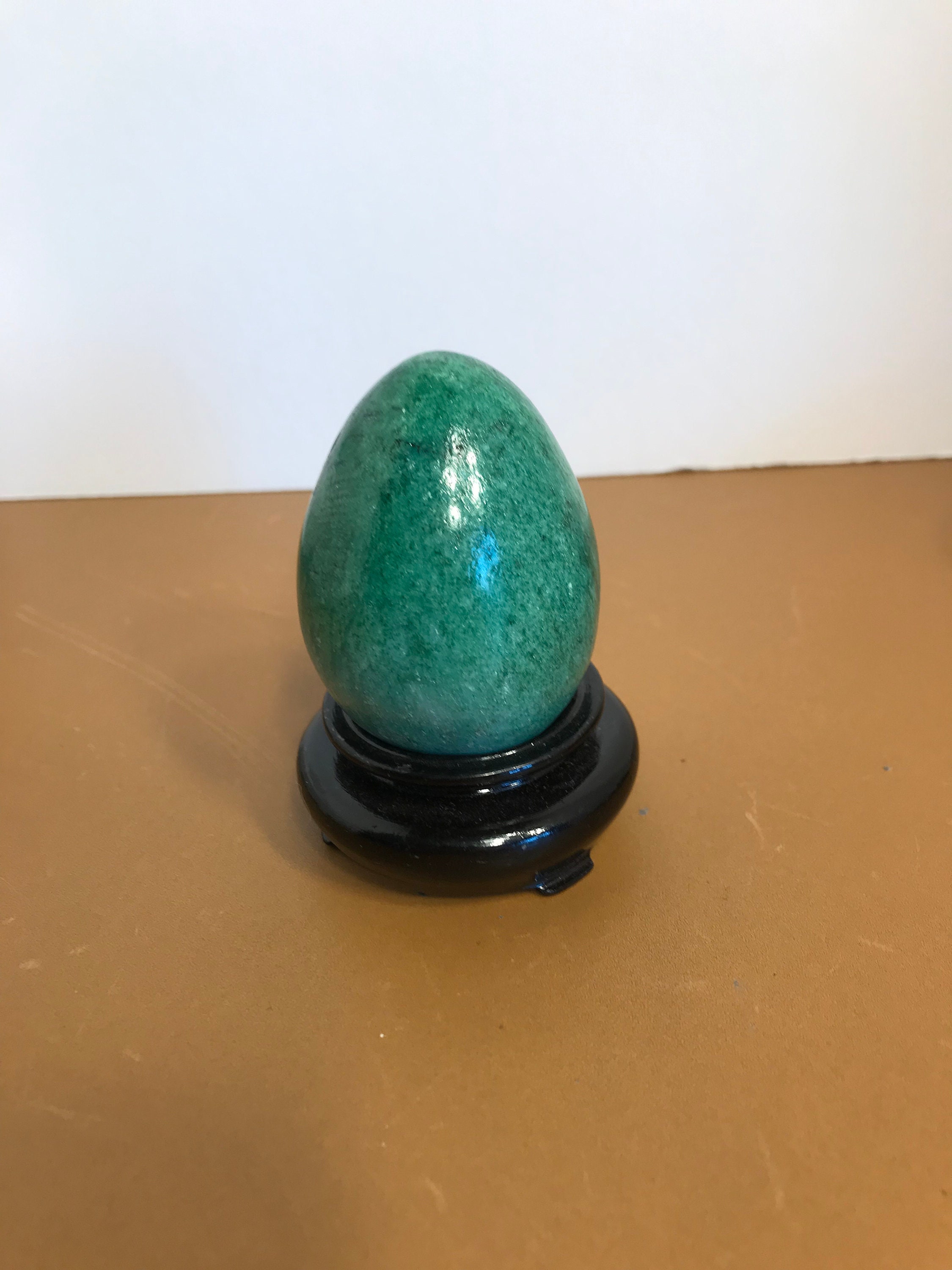 Vintage Green Alabaster Marble Egg Vintage Hand Cut Polished | Etsy