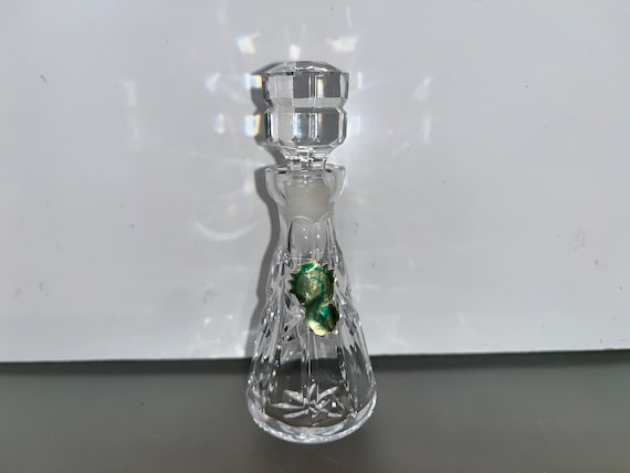 Waterford Crystal Lismore Perfume Bottle, Vintage Crystal Perfume Bottle with Faceted Stopper, Lismore Vanity Perfume Bottle, Mint