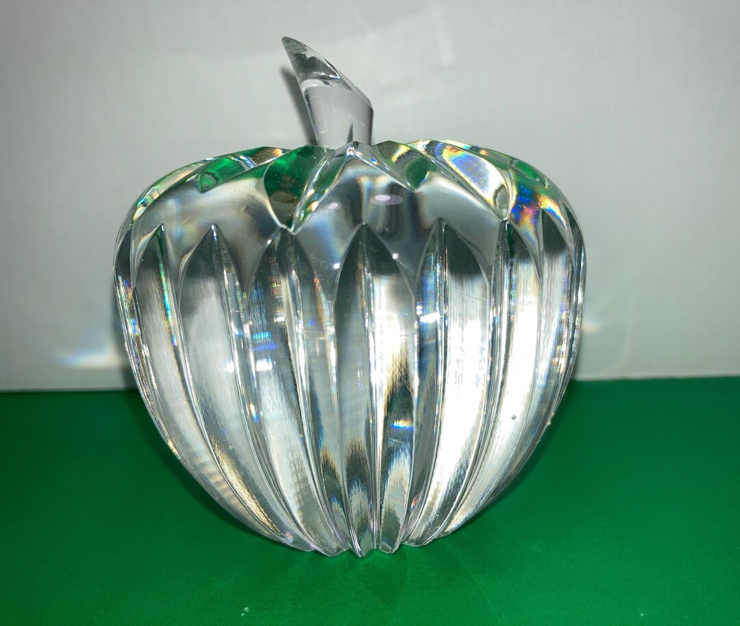 Waterford Crystal Apple Paperweight, Waterford Apple, Waterford Crystal ...
