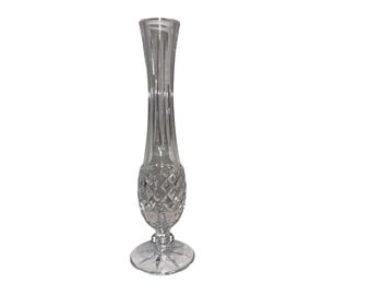 Jarrón pequeño vintage Waterford Lismore, jarrón pequeño Waterford Lismore, jarrón pequeño de 23 cm de altura, jarrón pequeño Lismore, cristal Waterford firmado, impecable.