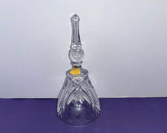 Vintage Kristall Glocke, Westdeutsche Kristallglocke, Kristallglocke 18,5 cm, Kristallglocke, Kristallglocke