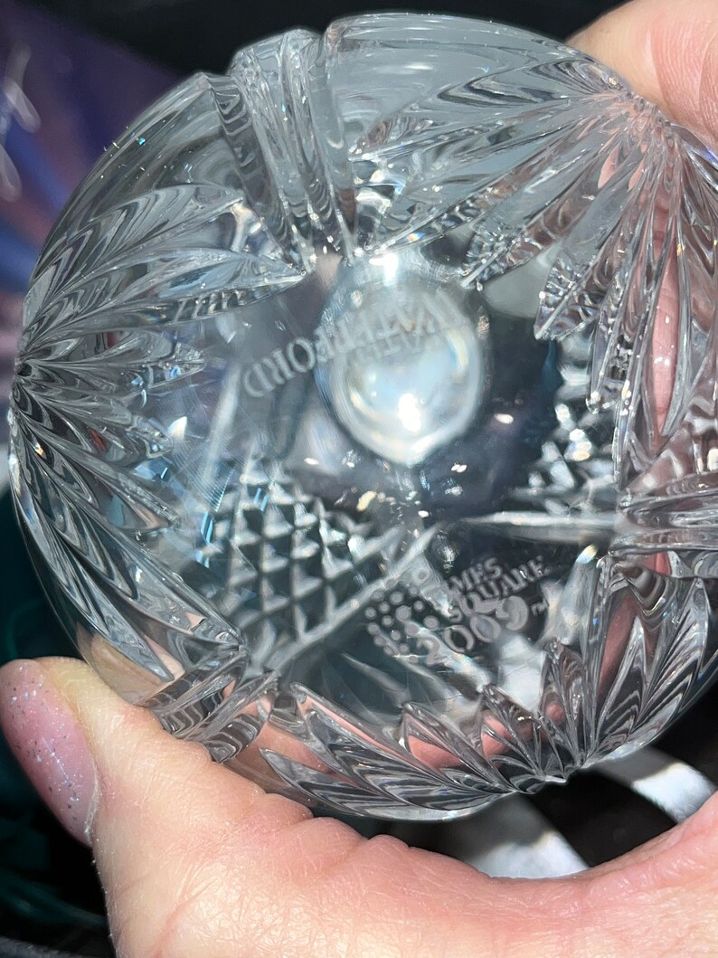 Waterford Crystal 2009 Times Square Ornament, Waterford Lighted Ball Ornament, Waterford 147011, Waterford Joy Ornament, New in box image 3