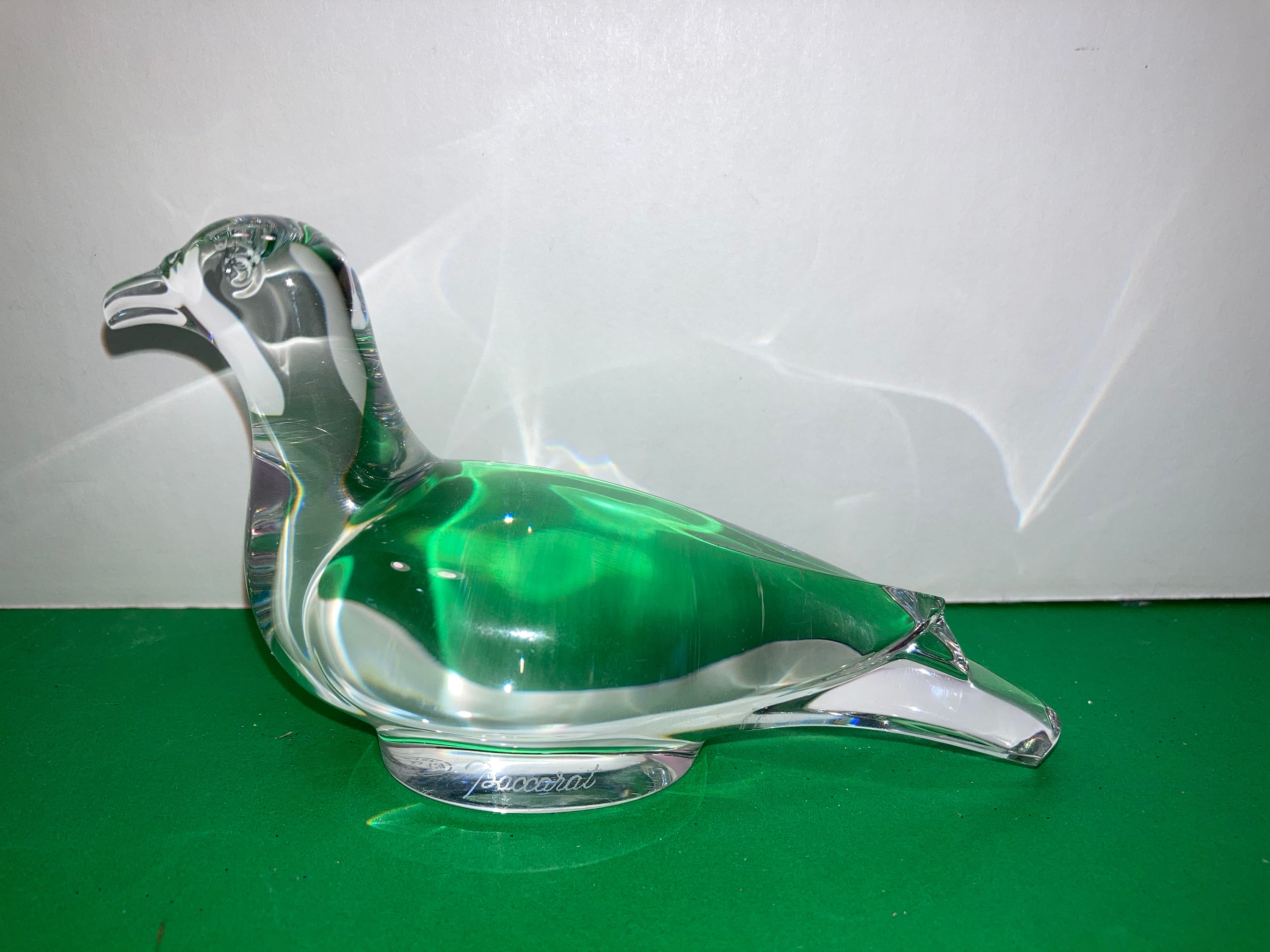 Baccarat Turtle Dove, Baccarat Lead Crystal Bird Figure