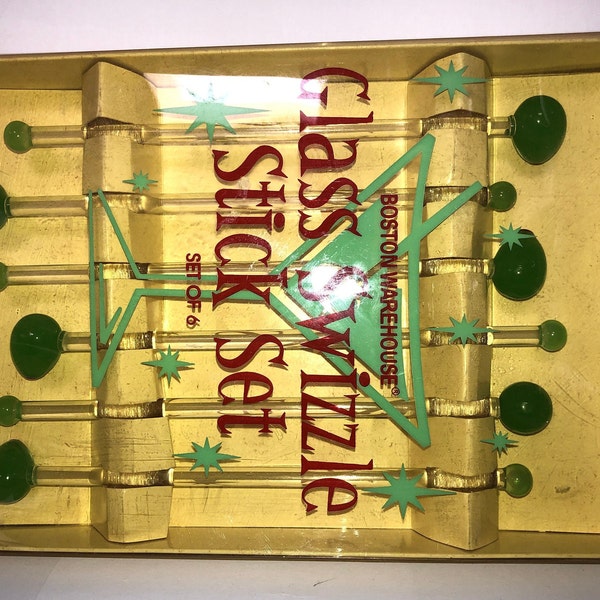 Glass Swizzle Sticks Etsy