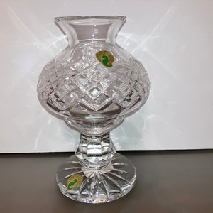 Vintage Waterford Alana Hurricane Votive Candle Holder, Waterford Alana Crystal Candle Holder, Waterford Alana 7 1/2&quot; Hurricane Lamp, Good