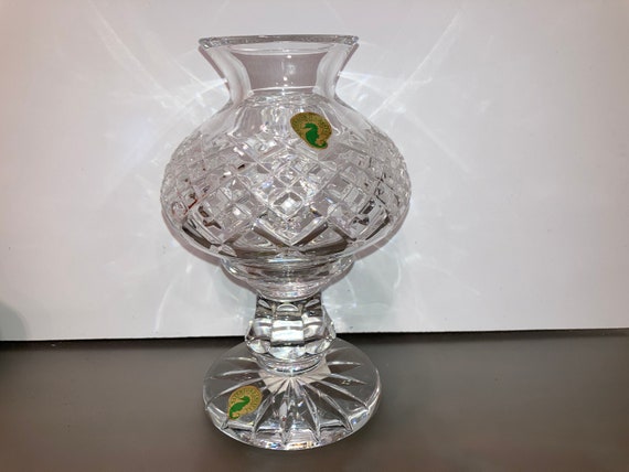 Vintage Waterford Alana Hurricane Votive Candle Holder, Waterford Alana Crystal Candle Holder, Waterford Alana 7 1/2" Hurricane Lamp, Good