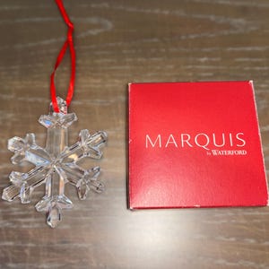 Waterford Marquis Crystal Snowflake Ornament, Waterford Marquis 3 3/4&quot; Snowflake, 3 3/4&quot; Marquis Snowflake Ornament, New Box